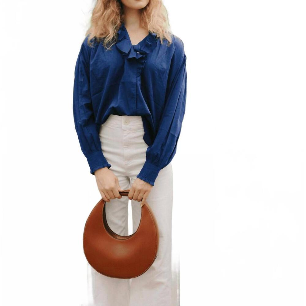 NEW ERICA WILSON meredith top in blue